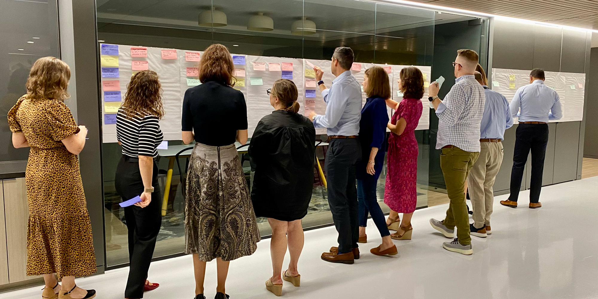 People doing an activity at an Academic Impressions conference