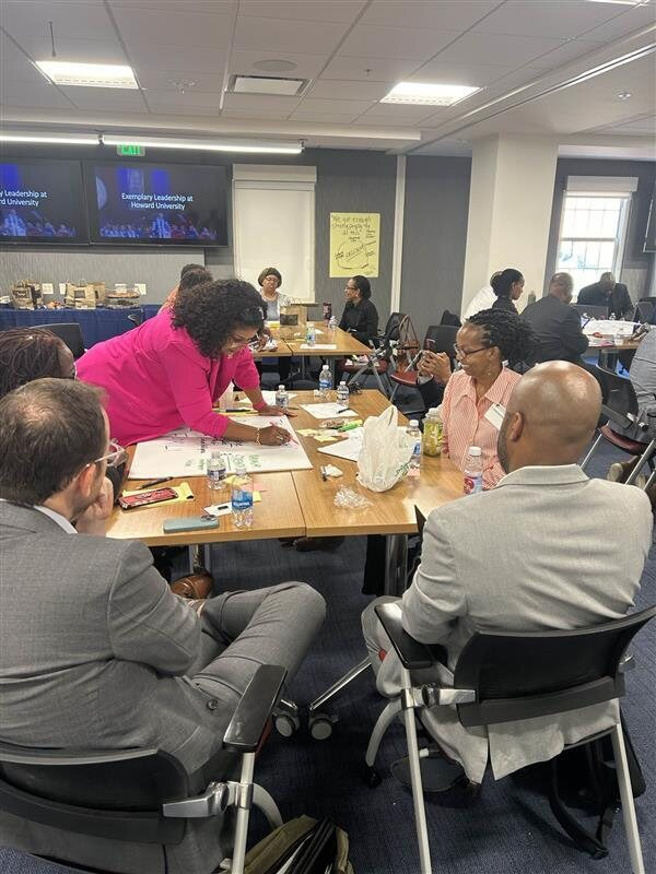 Group of attendees doing an activity at an Academic Impressions conference