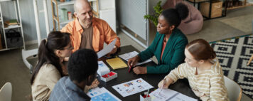 Image of a diverse collaboration meeting